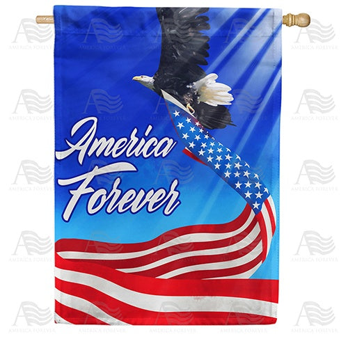 American Patriotic Eagle Double Sided House Flag