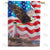 Patriotic Bald Eagle Double Sided House Flag