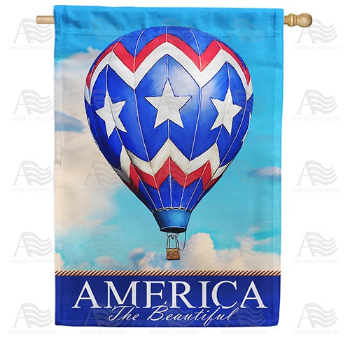 America the Beautiful Balloon Double Sided House Flag