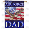 Proud Air Force Dad Double Sided House Flag