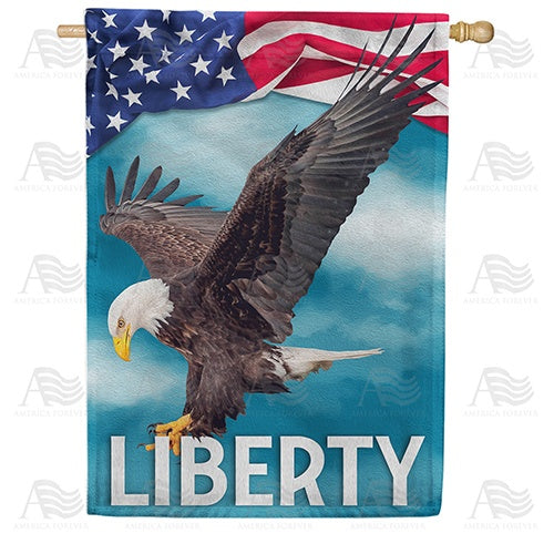 Patriotic Welcome Liberty Double Sided House Flag