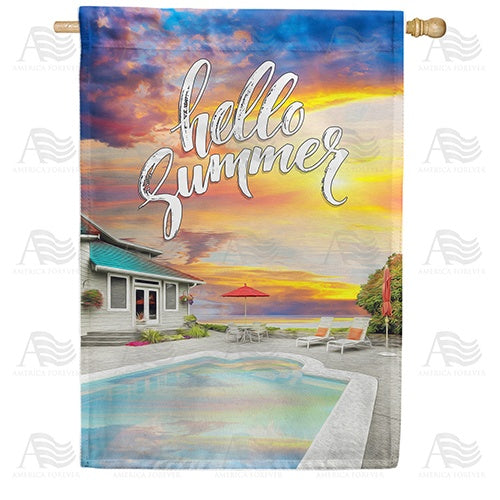 Summer Retreat Double Sided House Flag