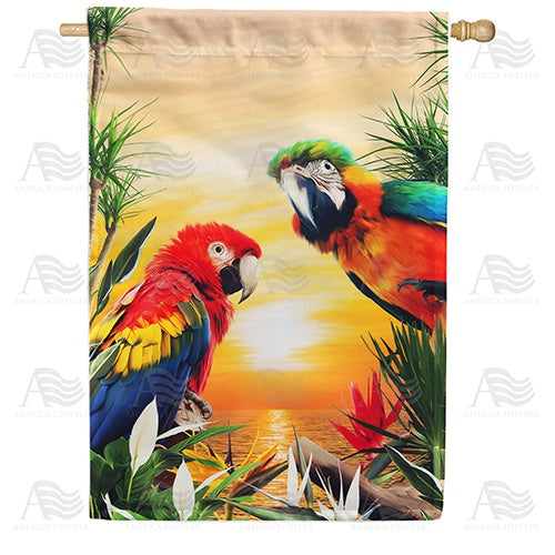 Tropical Sunset Double Sided House Flag