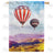 Patriotic Balloon Flight Double Sided House Flag