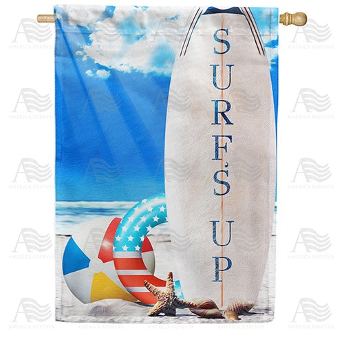 Surf's Up! Double Sided House Flag