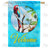 Tropical Welcome Parrot Double Sided House Flag