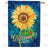 Bright Sunflower Welcome Double Sided House Flag