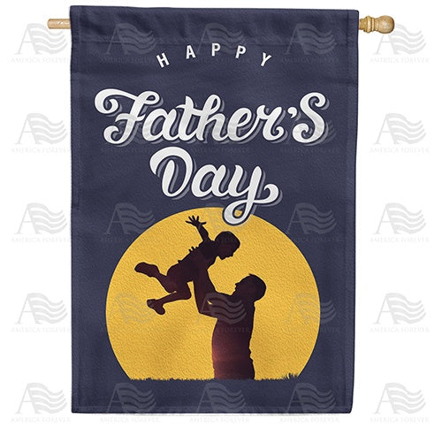 Safe In Dad's Arms Double Sided House Flag