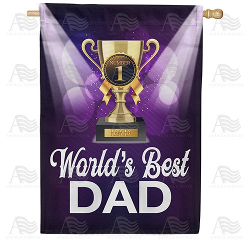 Trophy Dad Double Sided House Flag