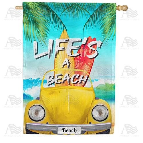 Beach Buggie Double Sided House Flag