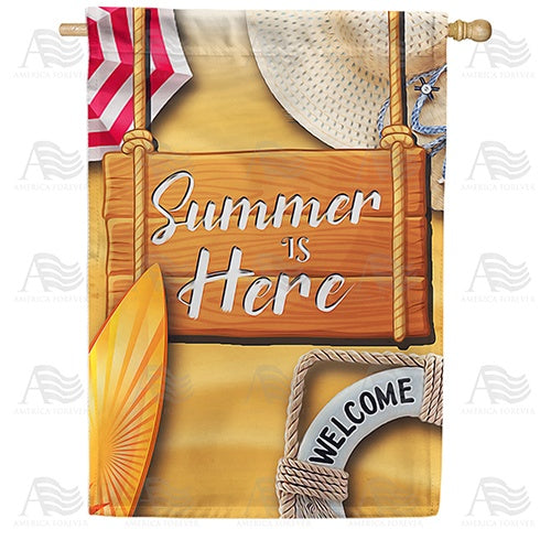Summer Is Here Double Sided House Flag