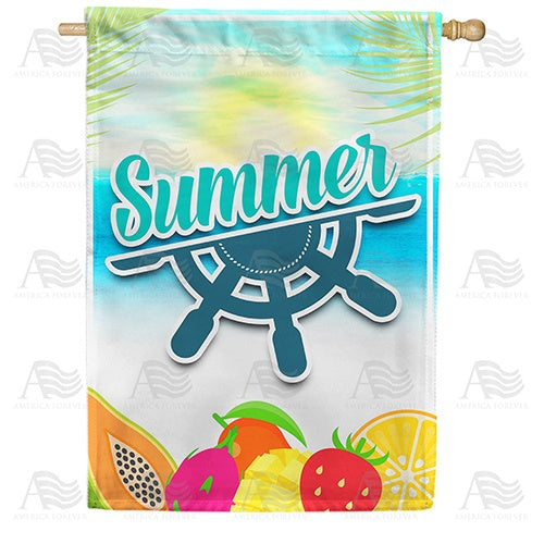 Summer Citrus Double Sided House Flag