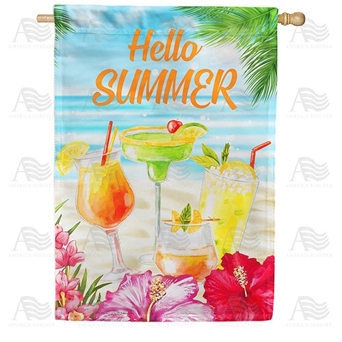 Fruity Summer Drinks Double Sided House Flag