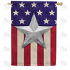 Silver Star Flag Double Sided House Flag