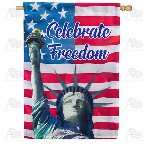America - Land Of Freedom Double Sided House Flag
