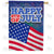 Fireworks And American Flag Double Sided House Flag