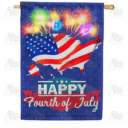 America's Birthday Double Sided House Flag