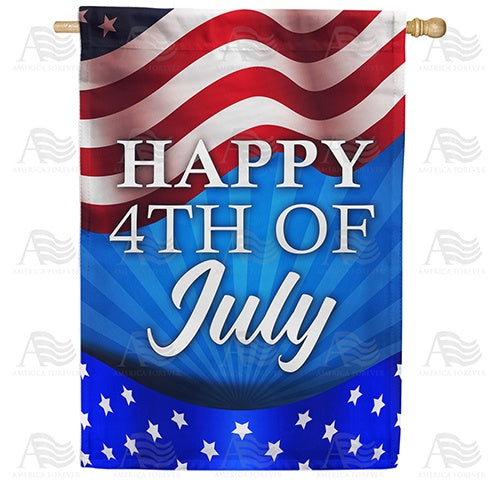 All American Holiday Double Sided House Flag