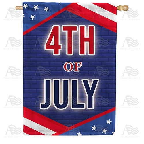 4th Of July Double Sided House Flag