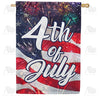 4th Of July Fireworks Double Sided House Flag