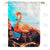 Flamingo By The Ocean Double Sided House Flag