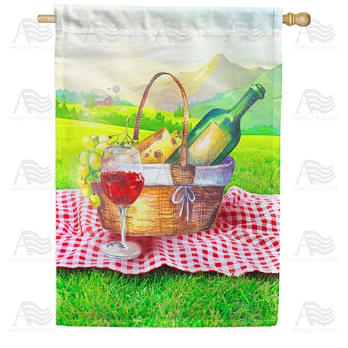 Mountain View Picnic Double Sided House Flag