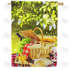 Romantic Summer Picnic Double Sided House Flag
