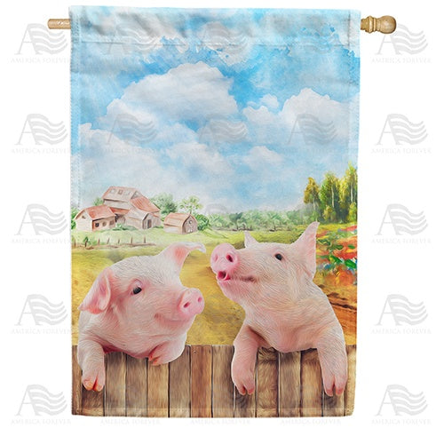 Speaking Swine Double Sided House Flag