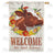 Floral Cow Welcome Double Sided House Flag