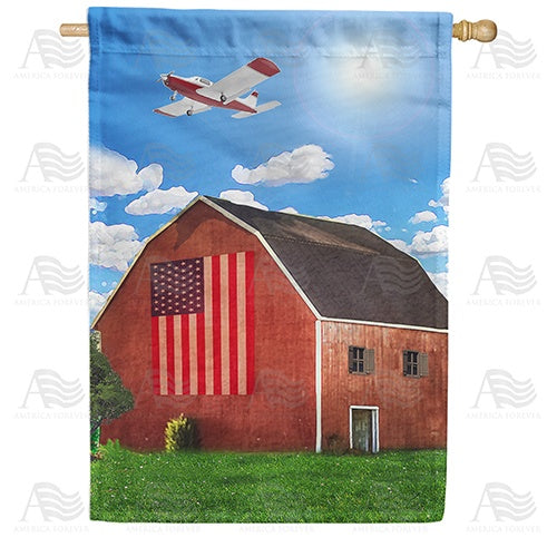 O Beautiful For Spacious Skies Double Sided House Flag