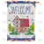 Folk Art Home Welcome Double Sided House Flag