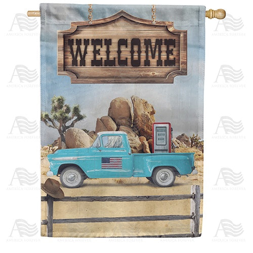 Fill Up In Desert Double Sided House Flag