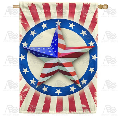 Old Glory Star Double Sided House Flag