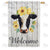 Bovine Beauty Welcome Double Sided House Flag