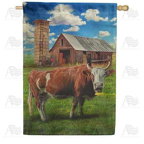 Old Hay Barn Double Sided House Flag