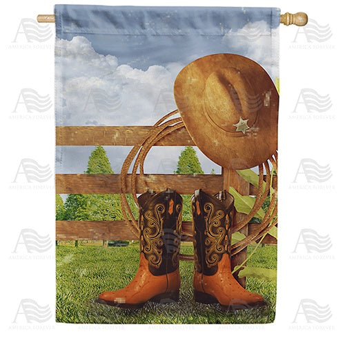 Cowboy Accessories Double Sided House Flag