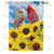 Cardinals and Sunflowers Double Sided House Flag
