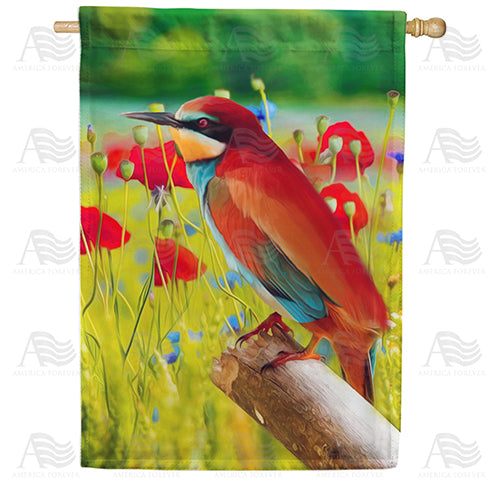 Colorful Bee-eater Double Sided House Flag