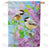 Chickadees and Lilacs Double Sided House Flag