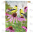 Finches and Coneflowers Double Sided House Flag