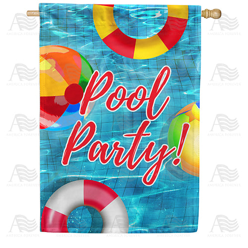 Everyone In The Pool! Double Sided House Flag