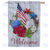 Patriotic Grapevine Wreath Double Sided House Flag