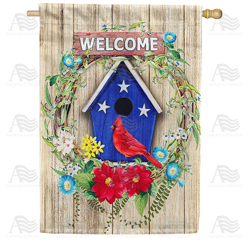 American Avian Wreath Double Sided House Flag