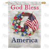 American Prayer Wreath Double Sided House Flag