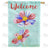 Patriotic Petals Welcome Double Sided House Flag