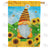 Beeutiful Sunny Day Gnome Double Sided House Flag