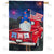 Fireworks Watching Gnome Double Sided House Flag