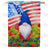Saluting American Gnome Double Sided House Flag