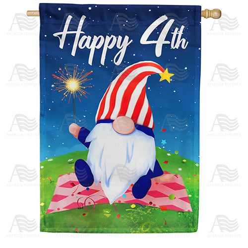 Sparkling Gnome Double Sided House Flag