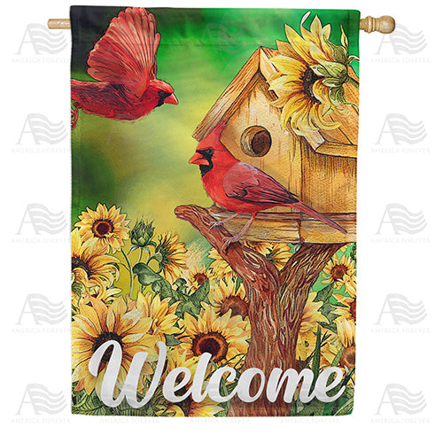 Cardinal Summer Home Double Sided House Flag
